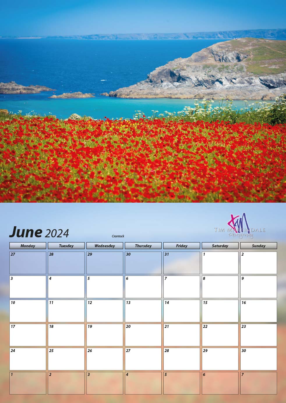 Cornwall Calendar 2024 Tim Martindale Photography